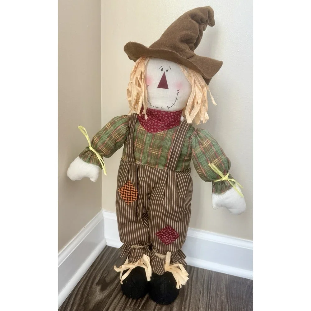 STAND UP SCARECROW FALL HALLOWEEN TABLETOP/SHELF‎ weighted DECORATIONS FIGURES